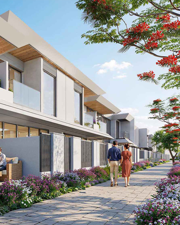 4BHK-Townhouse-Corridor 2 styles: Mediterranean and Contemporary
