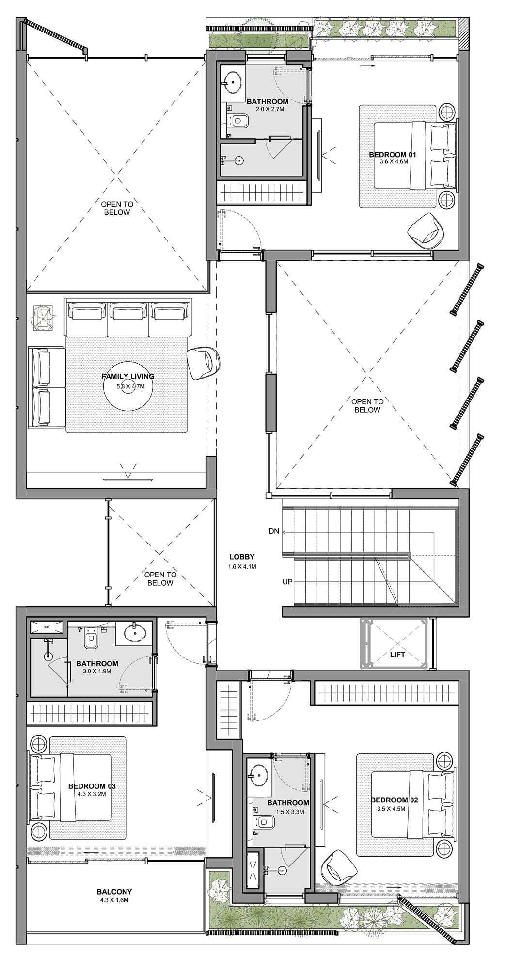 comes with 3 bedrooms tucked in including kids room and junior master bedroom all ensuit in 5HK villa azizi florence