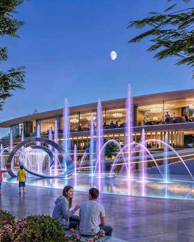 Dancing fount similiar to DubaiMall fountain introducing in Azizi florence