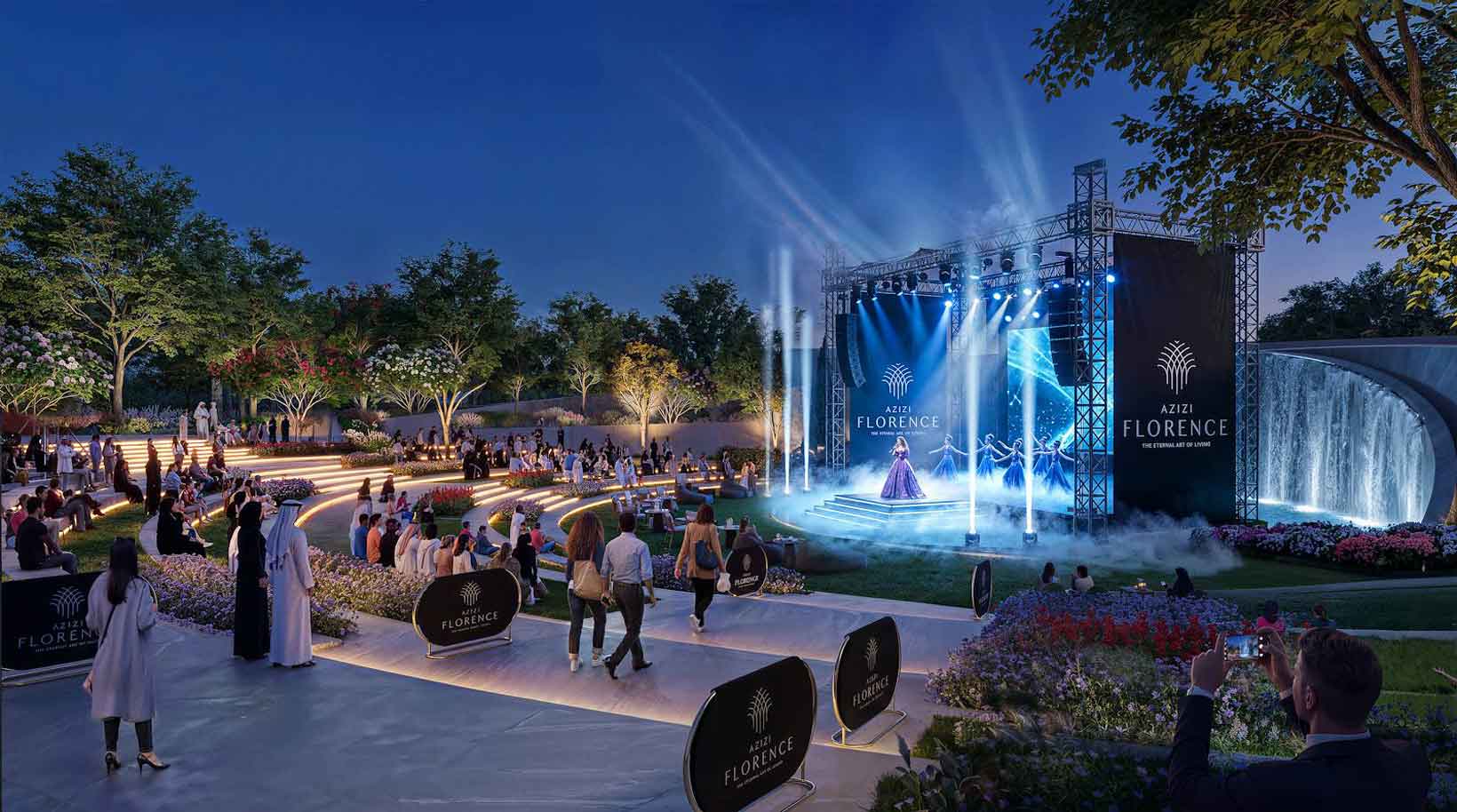 Floating concept Sky Theater amenities