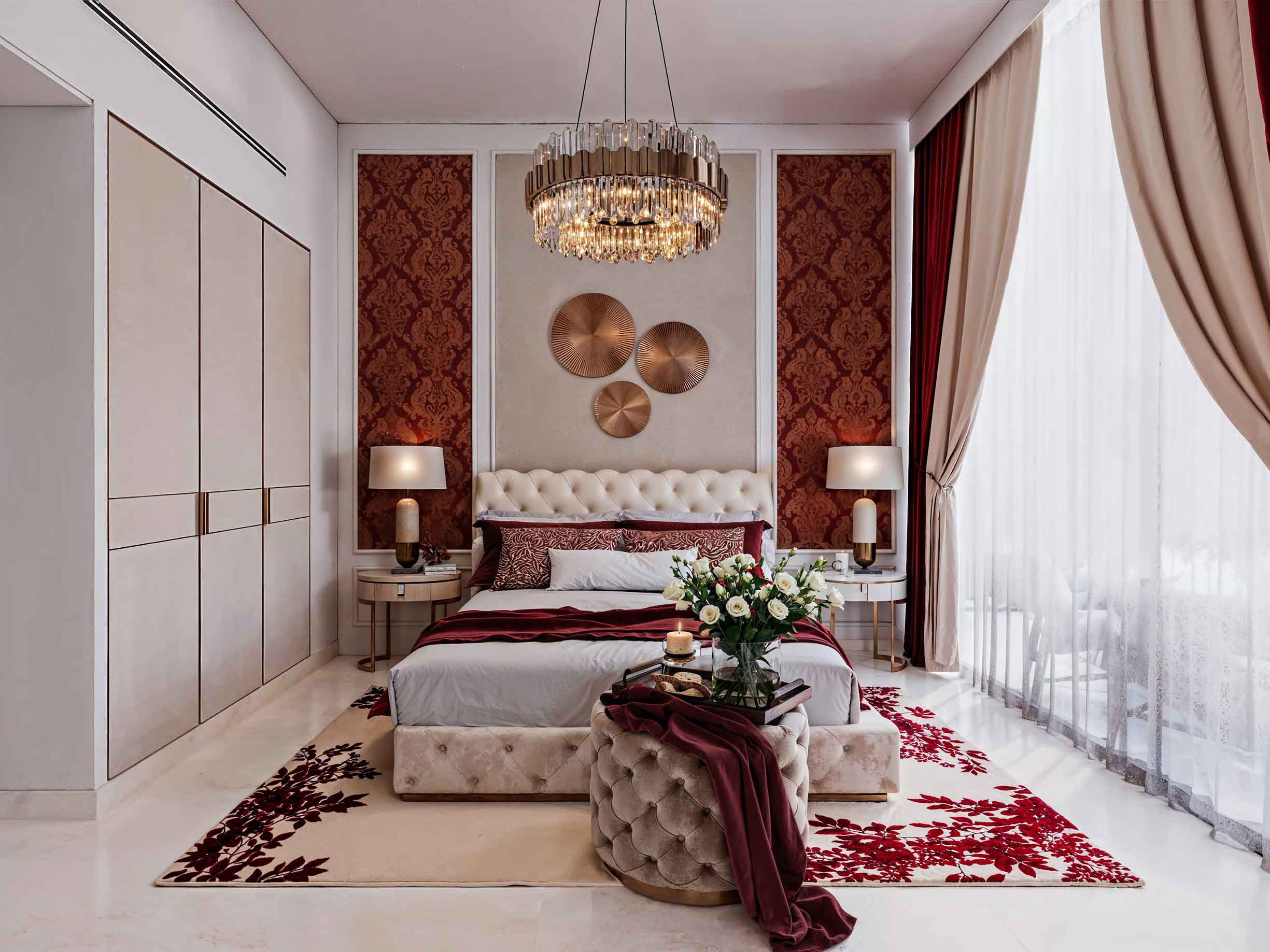 Blood and Cream Palette design 4bedroom Townhouse interiors