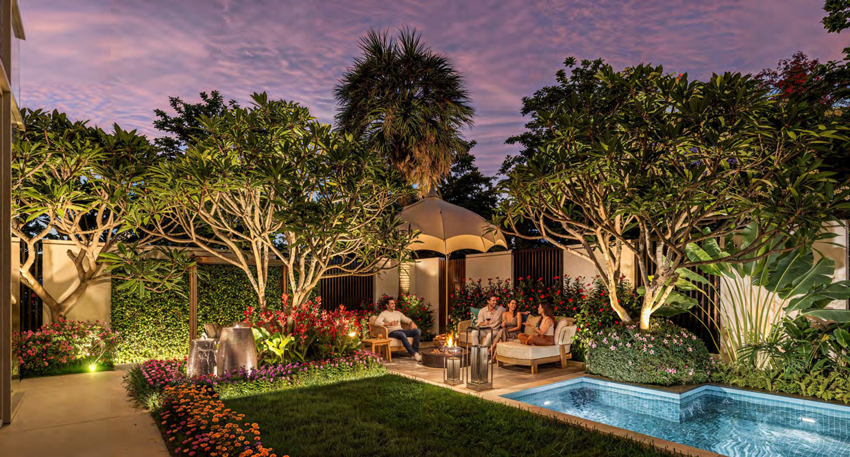 This is inhouse swimming pool is made with dedicated party deck